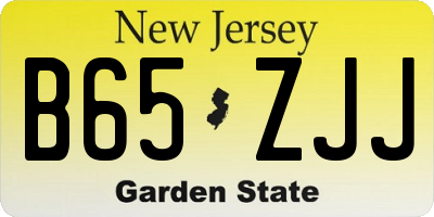NJ license plate B65ZJJ