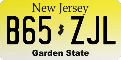 NJ license plate B65ZJL