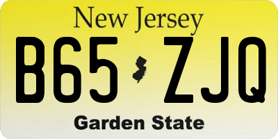 NJ license plate B65ZJQ
