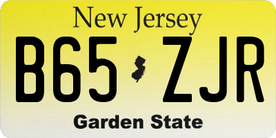 NJ license plate B65ZJR