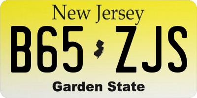 NJ license plate B65ZJS