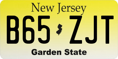 NJ license plate B65ZJT