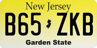 NJ license plate B65ZKB
