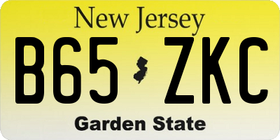 NJ license plate B65ZKC