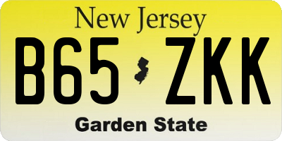 NJ license plate B65ZKK