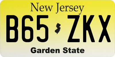 NJ license plate B65ZKX