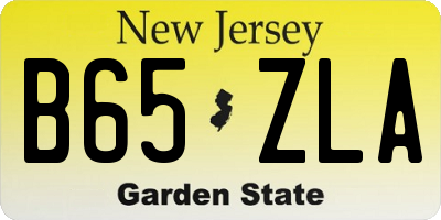 NJ license plate B65ZLA