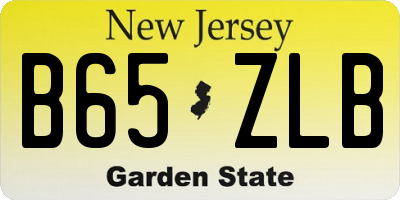 NJ license plate B65ZLB