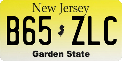NJ license plate B65ZLC
