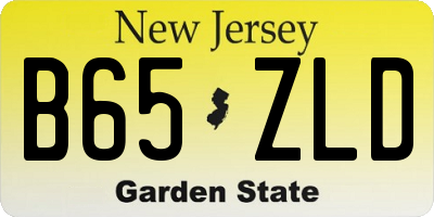 NJ license plate B65ZLD