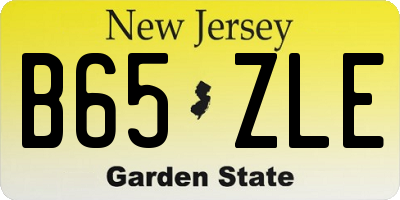 NJ license plate B65ZLE