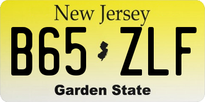 NJ license plate B65ZLF