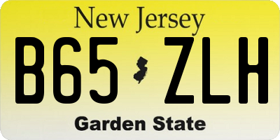 NJ license plate B65ZLH