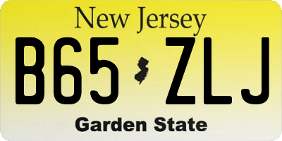 NJ license plate B65ZLJ