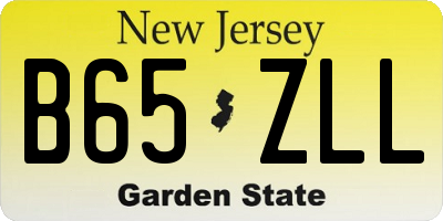 NJ license plate B65ZLL