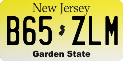 NJ license plate B65ZLM