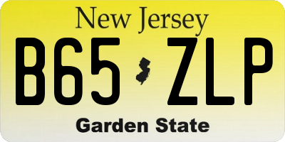NJ license plate B65ZLP