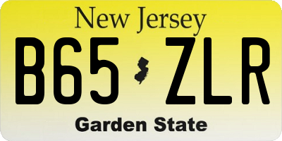 NJ license plate B65ZLR