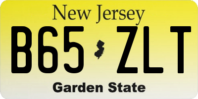 NJ license plate B65ZLT
