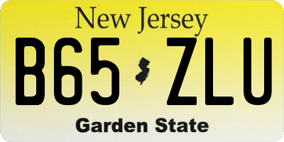 NJ license plate B65ZLU