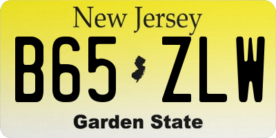 NJ license plate B65ZLW