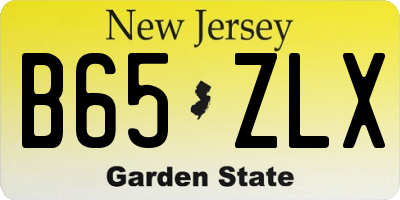 NJ license plate B65ZLX