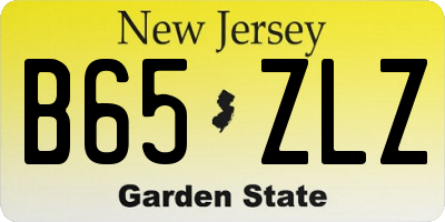 NJ license plate B65ZLZ