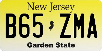 NJ license plate B65ZMA