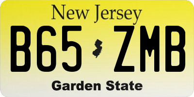 NJ license plate B65ZMB