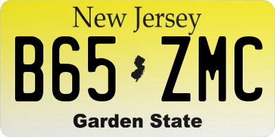 NJ license plate B65ZMC