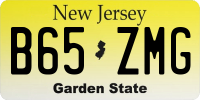 NJ license plate B65ZMG