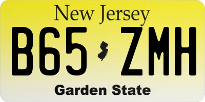 NJ license plate B65ZMH