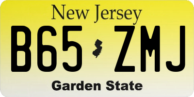 NJ license plate B65ZMJ