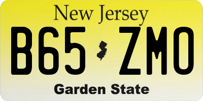 NJ license plate B65ZMO