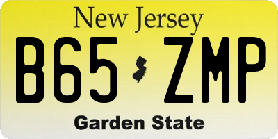 NJ license plate B65ZMP