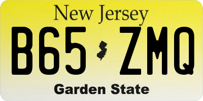 NJ license plate B65ZMQ