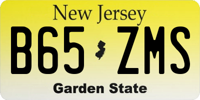 NJ license plate B65ZMS