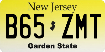 NJ license plate B65ZMT