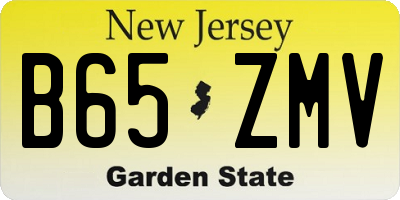 NJ license plate B65ZMV