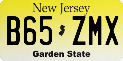 NJ license plate B65ZMX