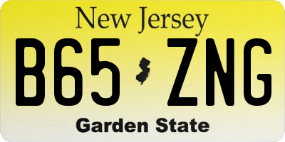 NJ license plate B65ZNG