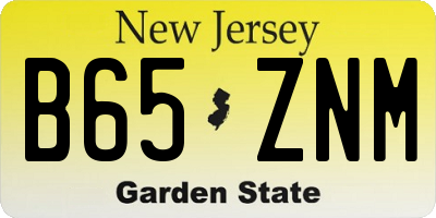 NJ license plate B65ZNM