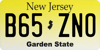 NJ license plate B65ZNO