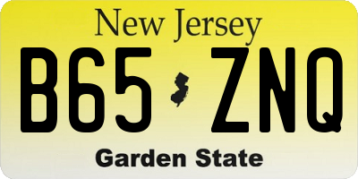 NJ license plate B65ZNQ