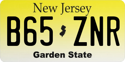 NJ license plate B65ZNR