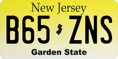NJ license plate B65ZNS