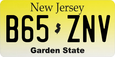NJ license plate B65ZNV