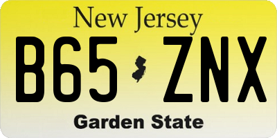 NJ license plate B65ZNX