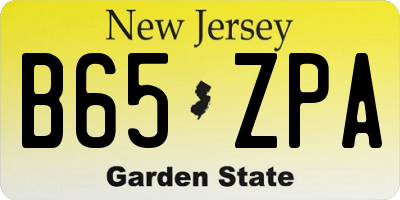 NJ license plate B65ZPA