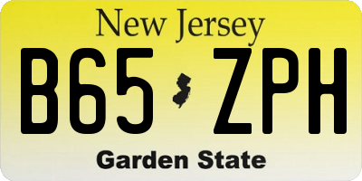 NJ license plate B65ZPH